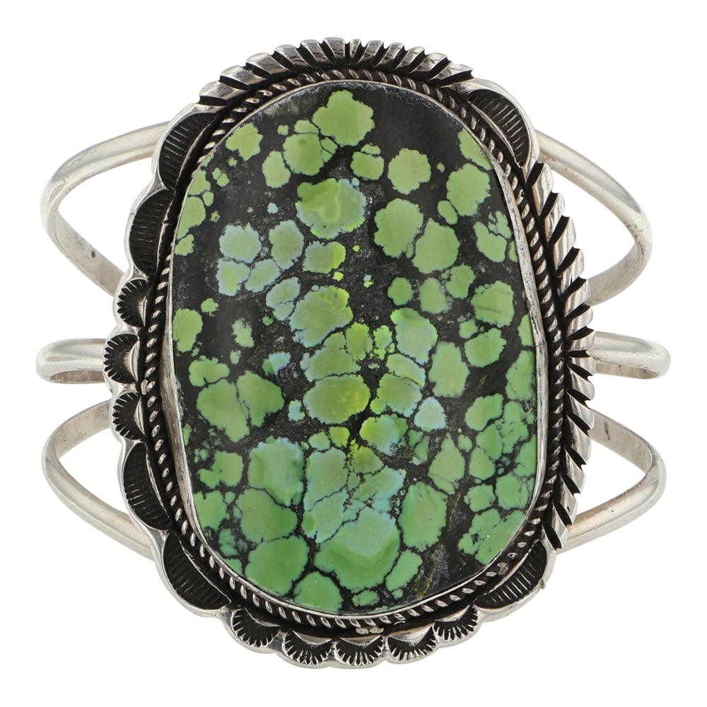 Rick Werito Navajo Hubei Turquoise Cuff Bracelet (1 of 3)