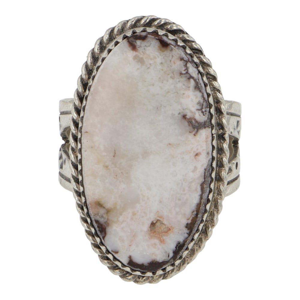 Navajo Wildhorse Ring: Sterling Silver | Genuine Wildhorse | Navajo Wildhorse Ring | Navajo Native American Southwest Indian Jewelry | Good (no breaks or damages) | Approximate Weight: 13 Grams | Ring: 10.5 size, 1.25" x .7