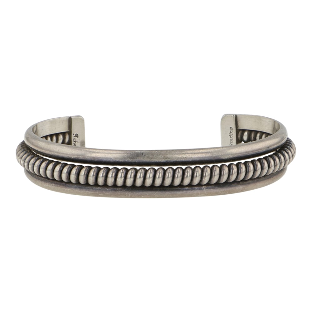 Navajo Tahe Plain Silver Cuff Bracelet (1 of 3)