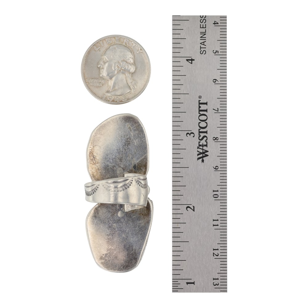 Navajo Amber Two Stone Adjustable Ring - 3