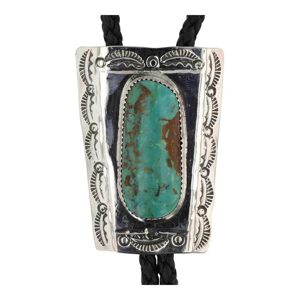 Navajo Royston Turquoise Bolo Tie - 2