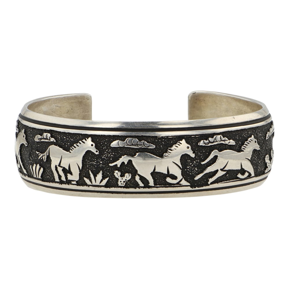 Tom & Rose Singer Navajo Running Horses Cuff Bracelet (1 of 3)