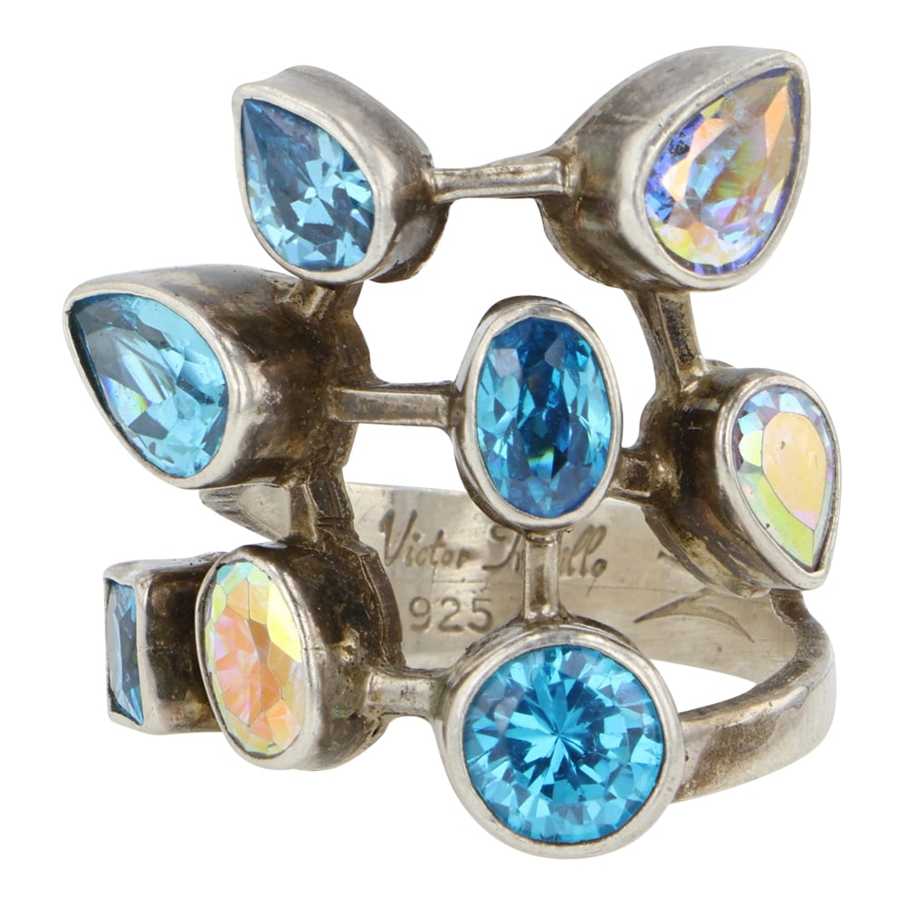 Gertrude Zachary Southwest Shop Navajo Topaz & Mystc Topaz: Sterling Silver | Topaz & Mystic Topaz | Gertrude Zachary Southwest Shop Navajo Topaz & Mystc Topaz | Southwest American Shop Jewelry | Good (no breaks or damages) | Approximate Weight: 9 Grams |