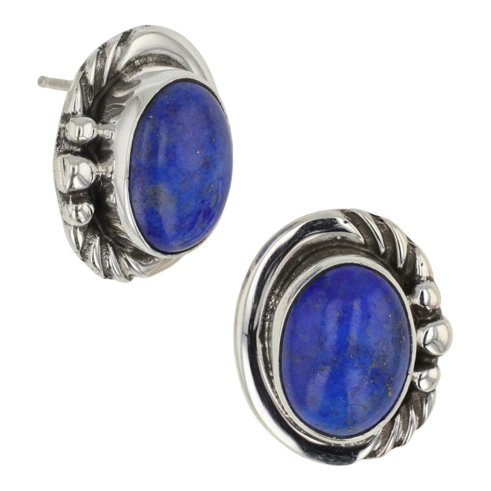 Navajo Lapis Earrings (1 of 2)