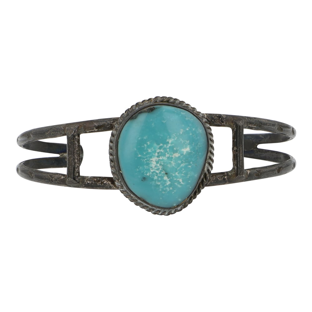 Vintage Navajo Nevada Turquoise Cuff Bracelet (1 of 3)