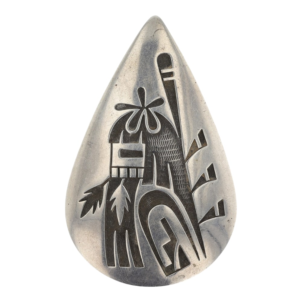 Weaver Selina Talented Hopi Artist Pendant: Sterling Silver | | Weaver Selina Talented Hopi Artist Pendant | Hopi Native American Southwest Indian Jewelry | Good (no breaks or damages) | Approximate Weight: 32 Grams | Pendant: 3" x 1.75" |