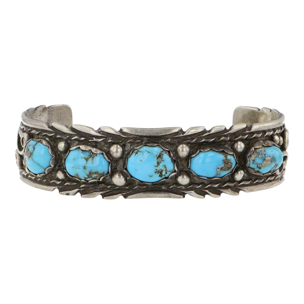 Dubose Navajo Vintage Kingman Turquoise Bracelet (1 of 4)