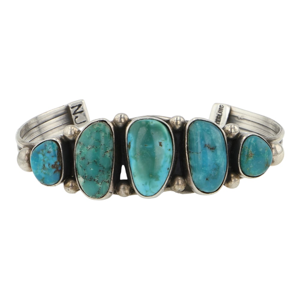 Nila Cook Johnson Navajo Fox Turquoise Bracelet (1 of 3)