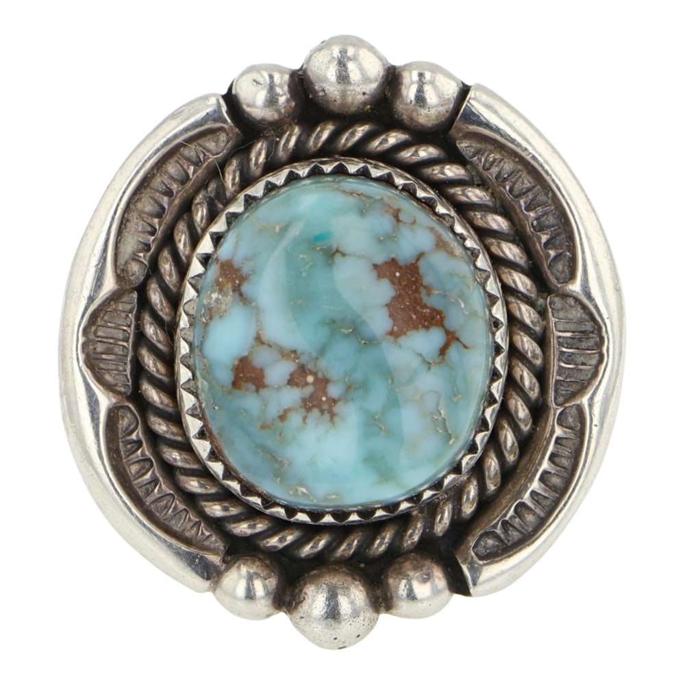Ernest Pino Navajo Dry Creek Turquoise Ring (1 of 3)