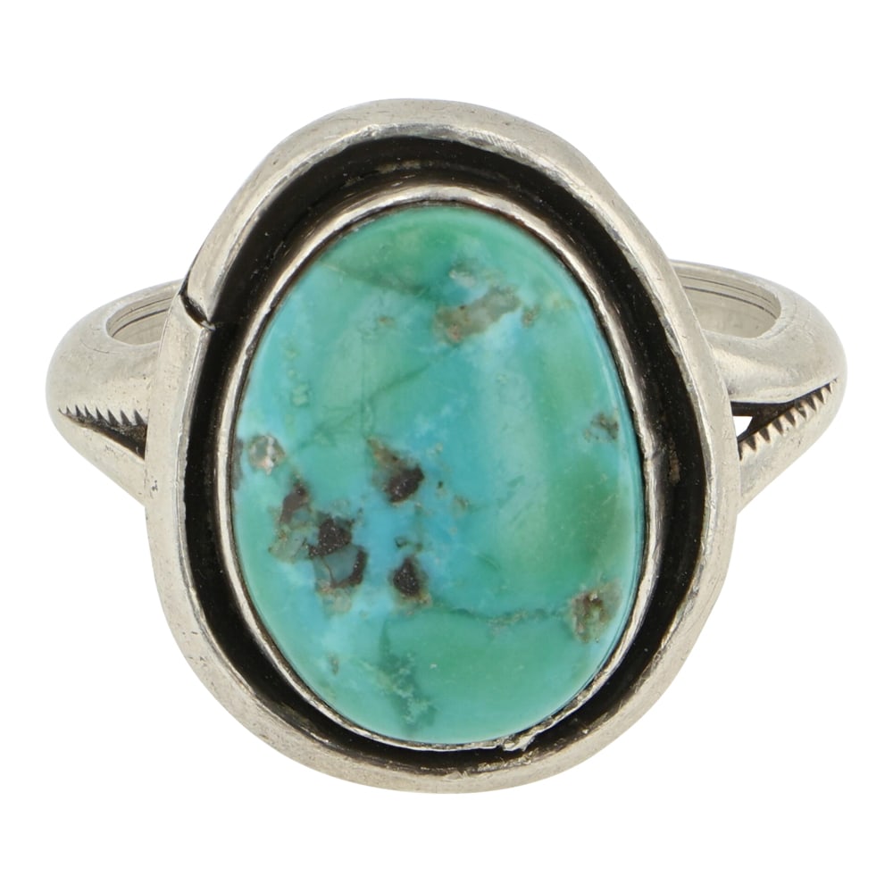 Vintage Navajo Kingman Turquoise Ring (1 of 3)