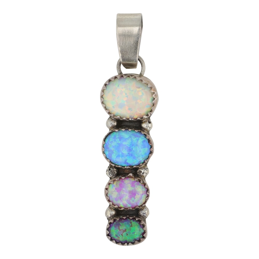 Aaron Johnson Navajo Synthetic Opal Pendant (1 of 2)