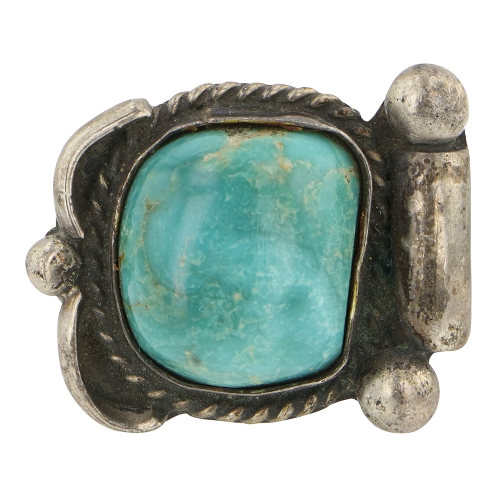 Vintage Navajo Fox Turquoise Ring (1 of 3)