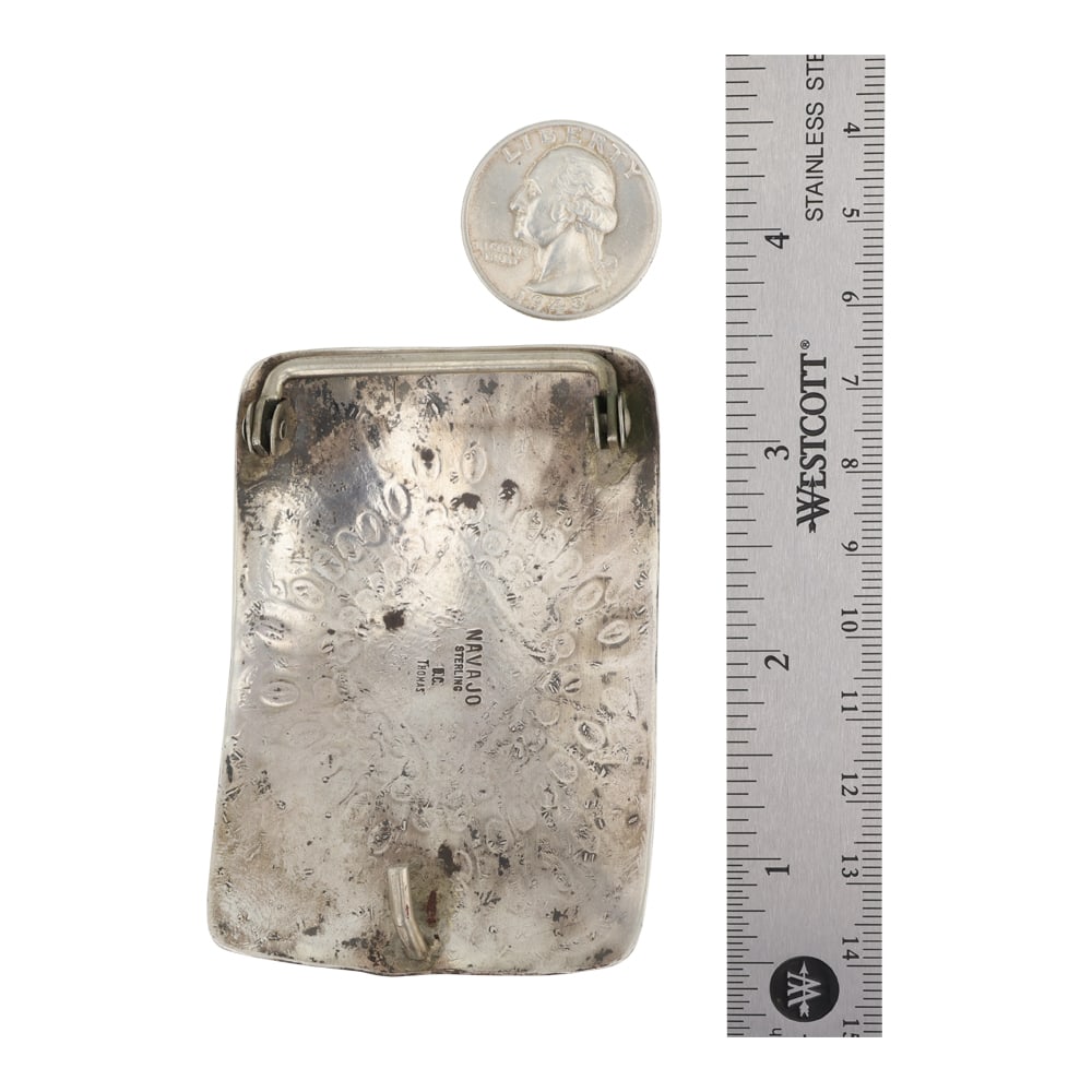 Darlene C Thomas Vintage Navajo Blue Ridge Turquoise Belt Buckle - 2