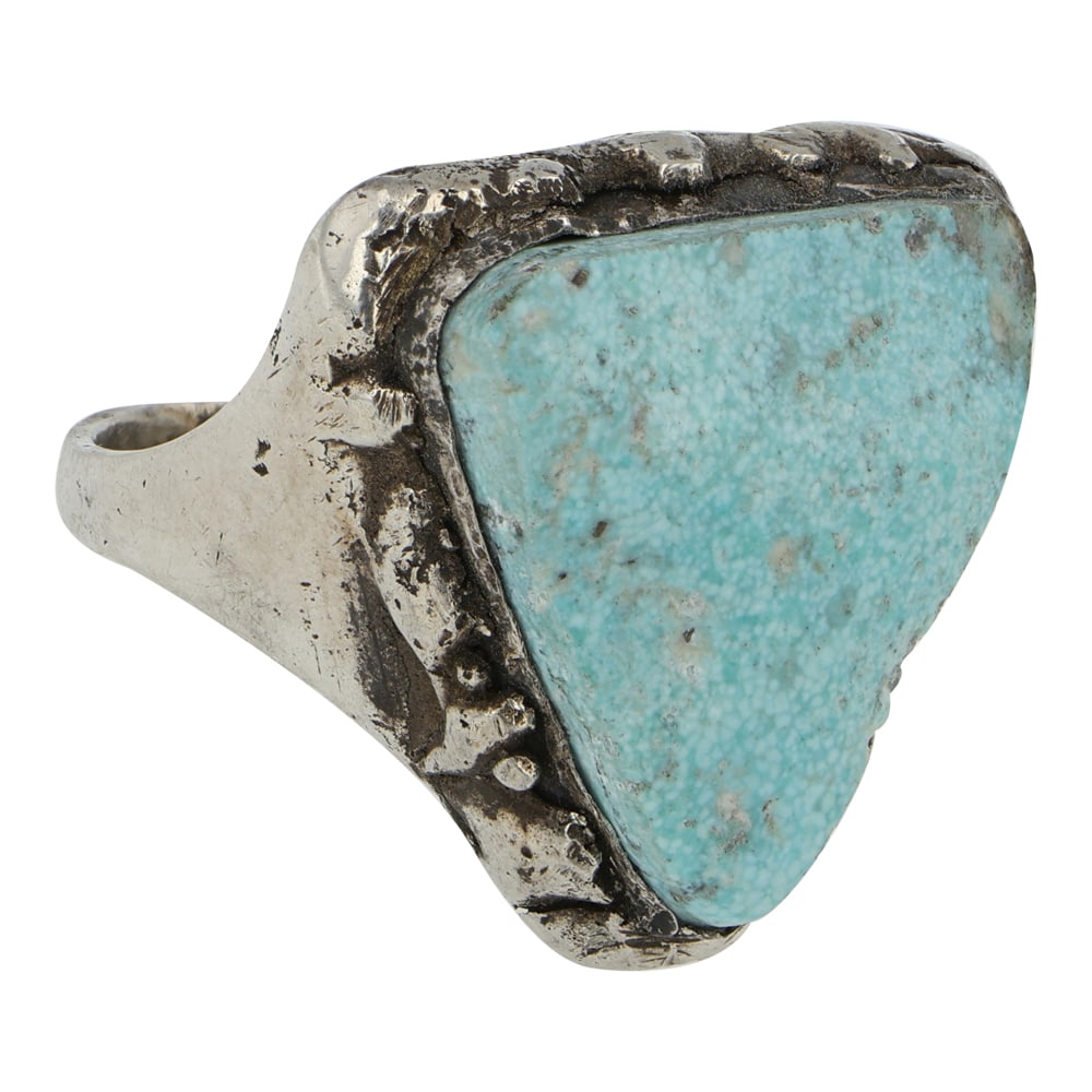 Navajo Compitos Turquoise Triangle Shaped Ring - 2