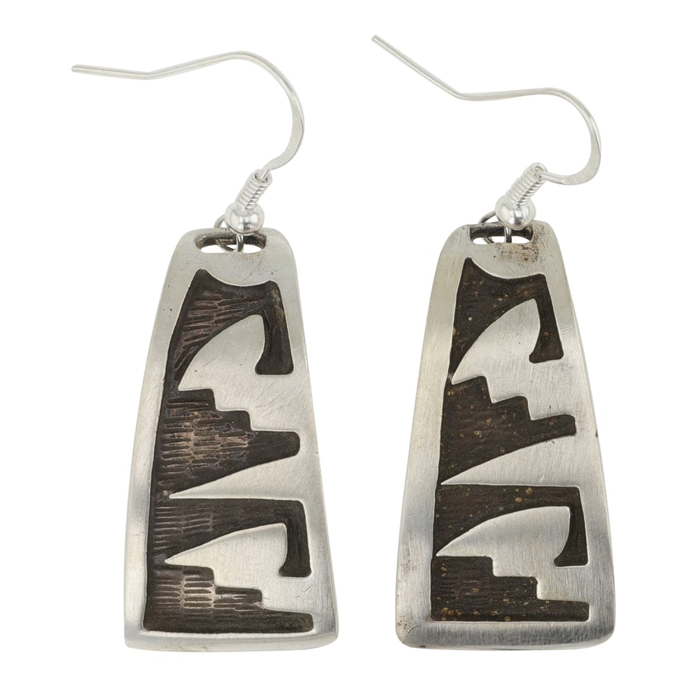 Hopi Plain Silver Earrings (1 of 2)