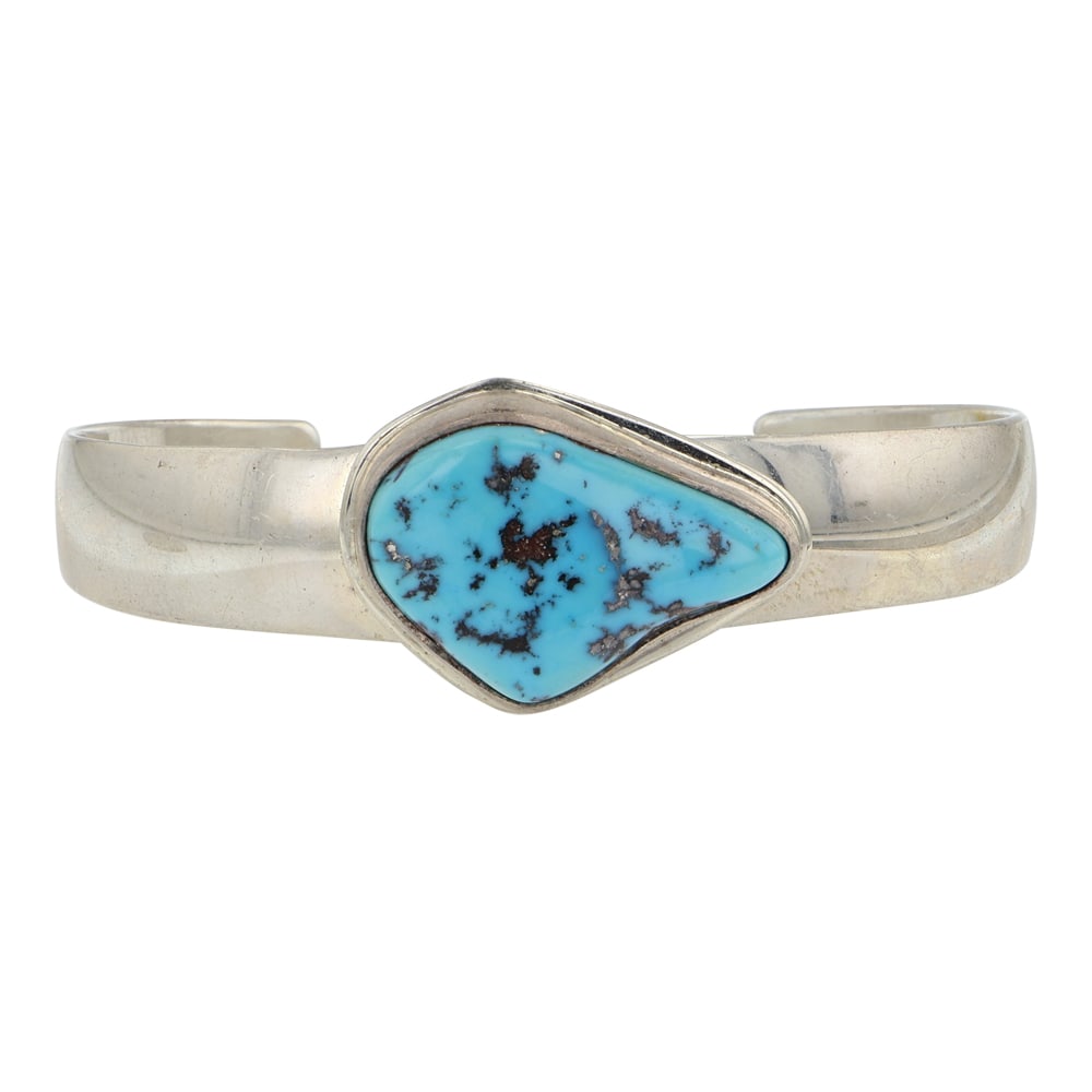 Wilson Padilla Navajo Sleeping Beauty Turquoise Freeform Cuff Bracelet (1 of 3)