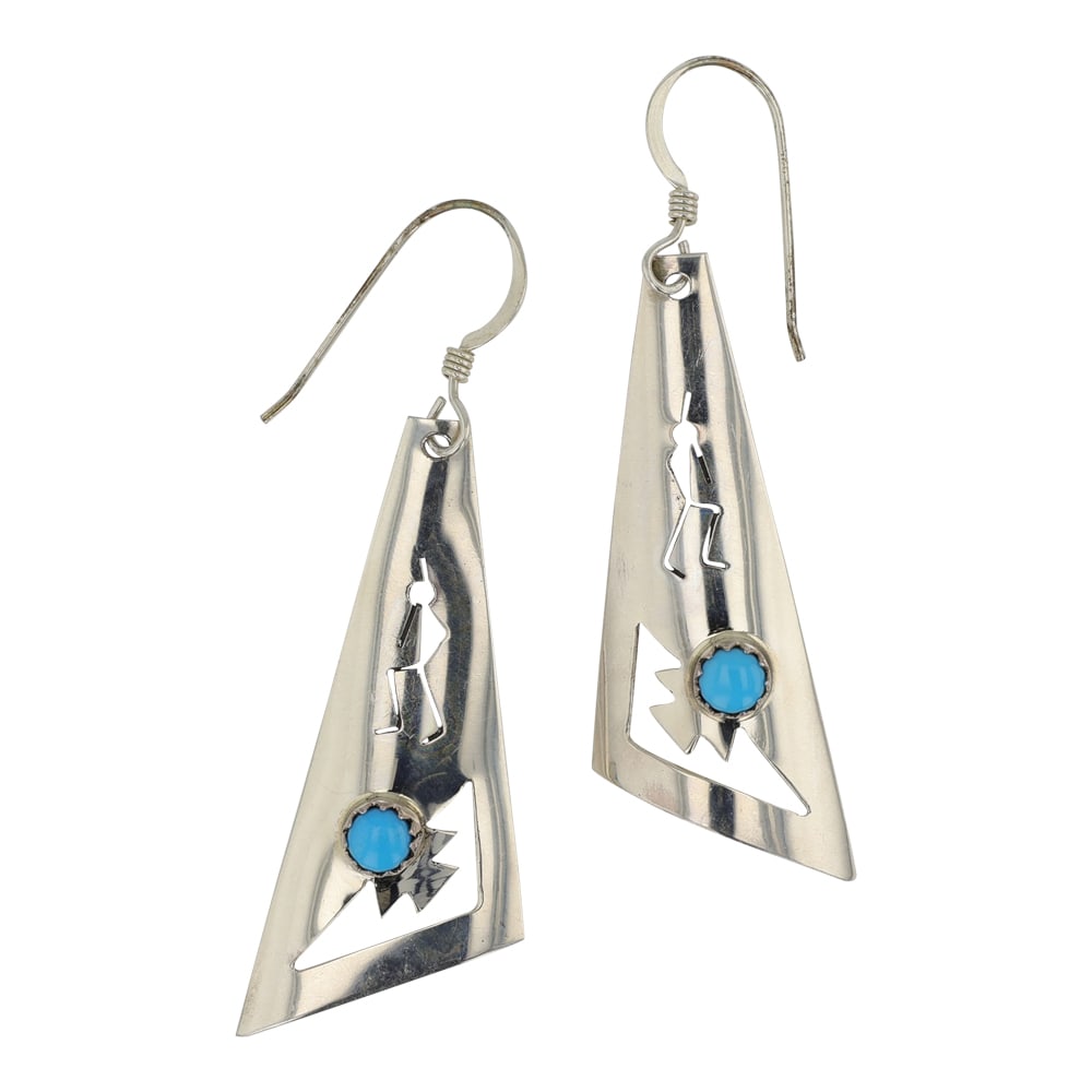 Navajo Kingman Turquoise Earrings (1 of 2)