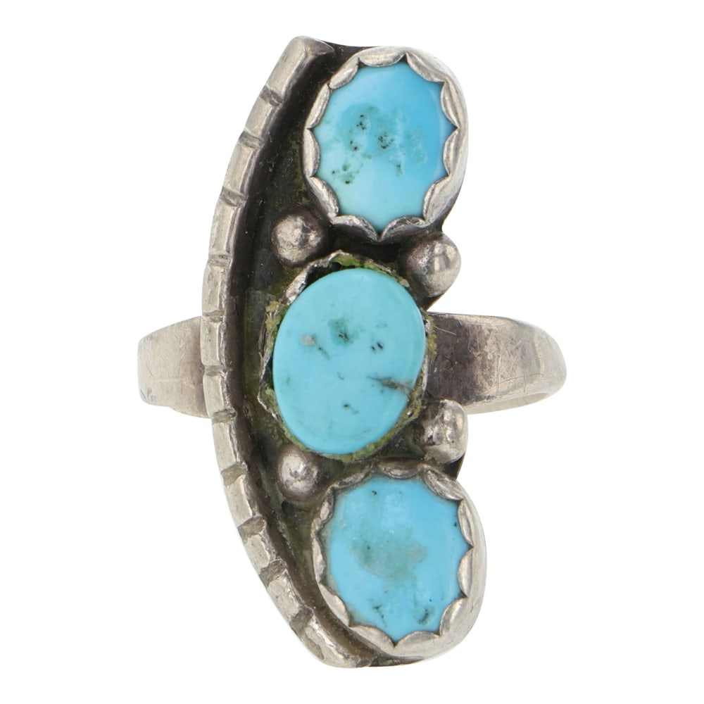 Vintage Navajo Kingman Turquoise Ring (1 of 3)