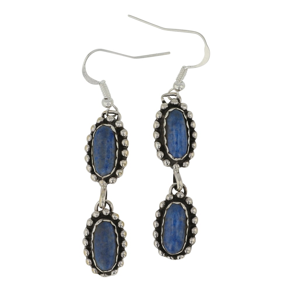 Juanita McDonald Navajo Lapis Earrings (1 of 2)