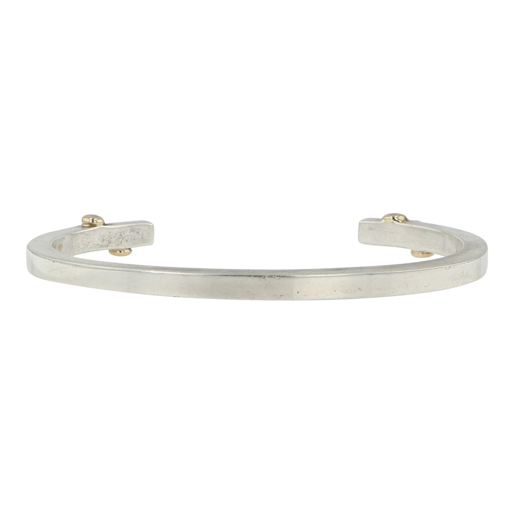 Lilly Barrack Southwest Shop 14K Gold & Sterling Silver Contemporary Bracelet: Sterling Silver & 14K Gold | | Lilly Barrack Southwest Shop 14K Gold & Sterling Silver Contemporary Bracelet | Navajo Native American Southwest Indian Jewelry | Good (no breaks or damages) | Approxima