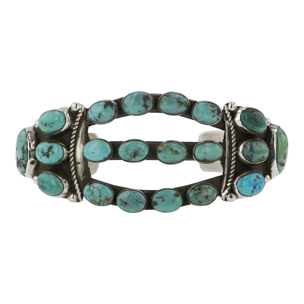 Navajo Compitos Turquoise Cuff Bracelet (1 of 3)