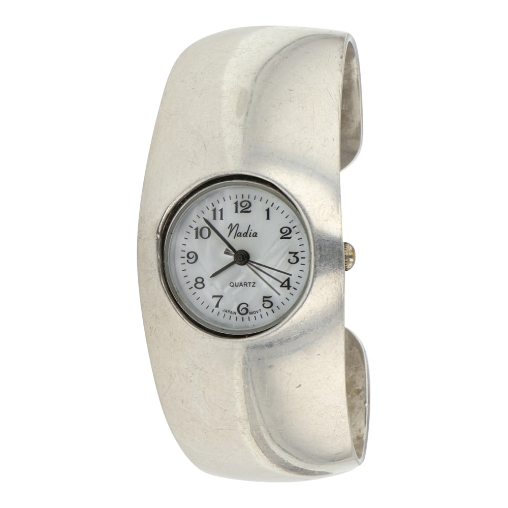 Vintage Navajo Plain Silver Domed Watch Bracelet (1 of 3)