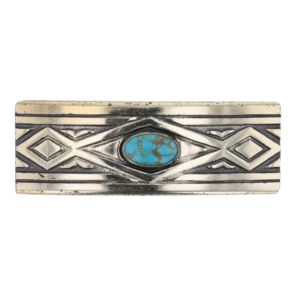 Bell Trading Post Vintage Nevada Turquoise Belt Buckle (1 of 2)