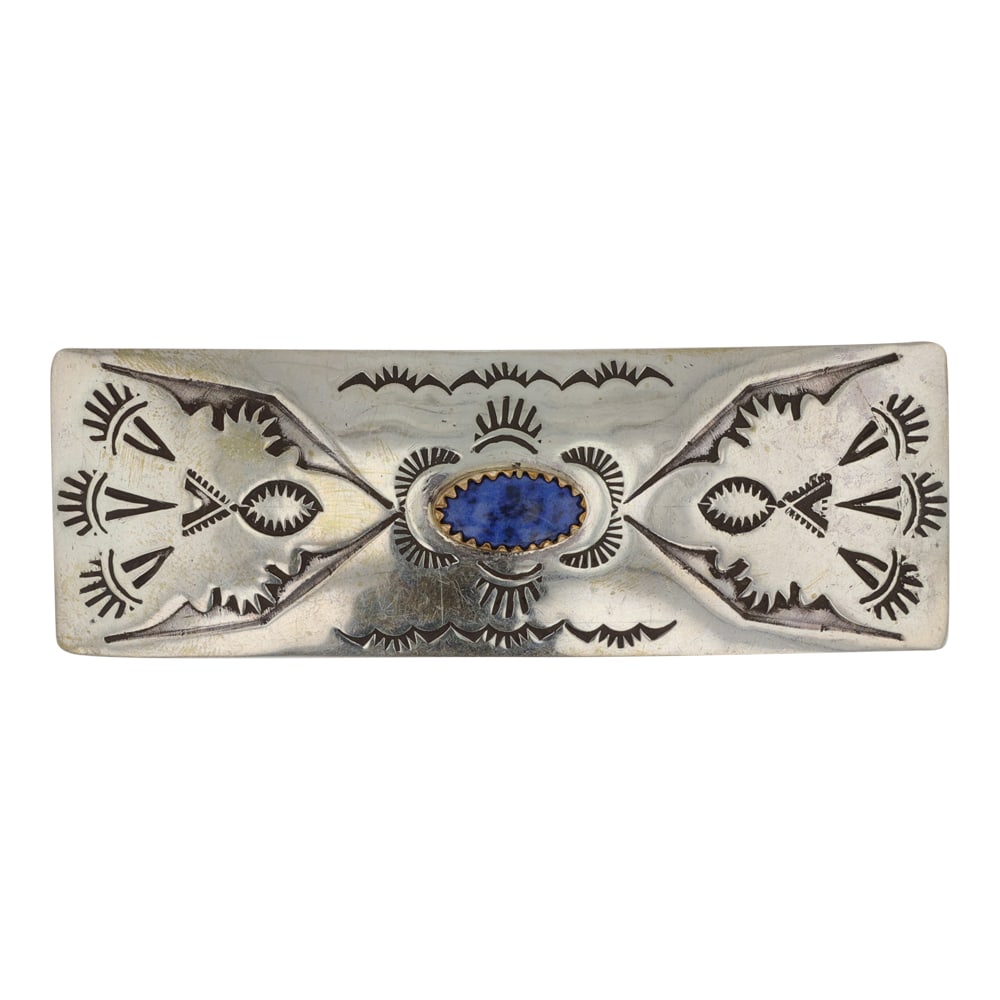 Darrell Victor Apache Vintage Lapis Hair Barrette (1 of 2)