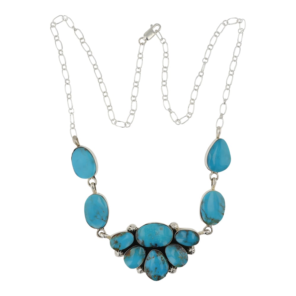 RB Navajo Blue Ridge Turquoise Choker Necklace (1 of 3)