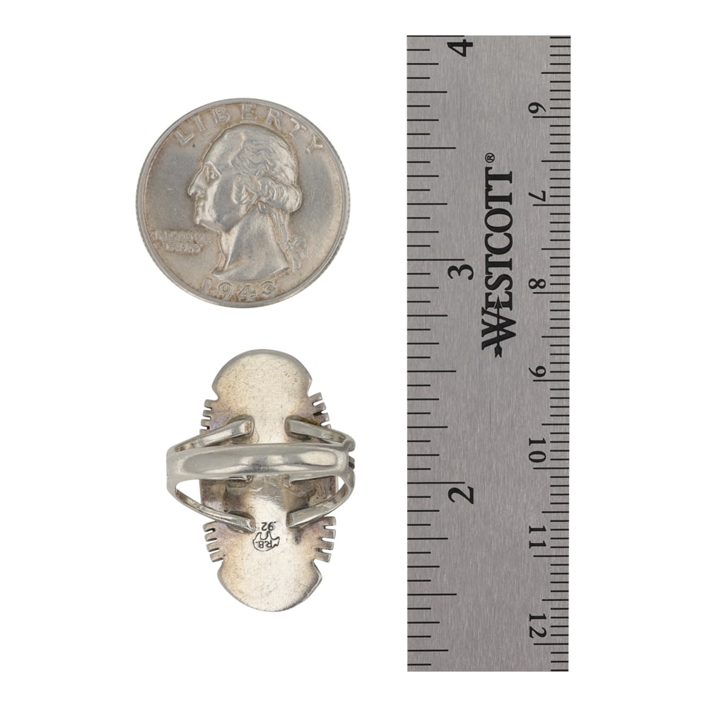 RB Navajo Compitos Turquoise Ring - 2