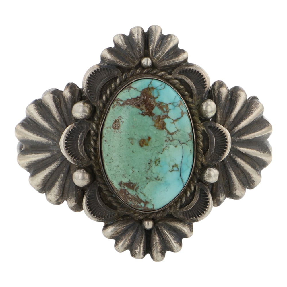 Vintage Navajo Royston Turquoise Bracelet: Sterling Silver | Genuine Royston Turquoise | Vintage Navajo Royston Turquoise Bracelet | Navajo Native American Southwest Indian Jewelry | Good (no breaks or damages) | Approximate Weight: 48 Grams |