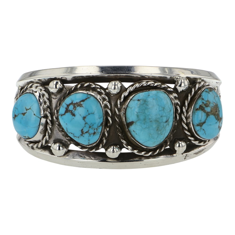 Navajo Kingman Turquoise Cuff Bracelet (1 of 3)
