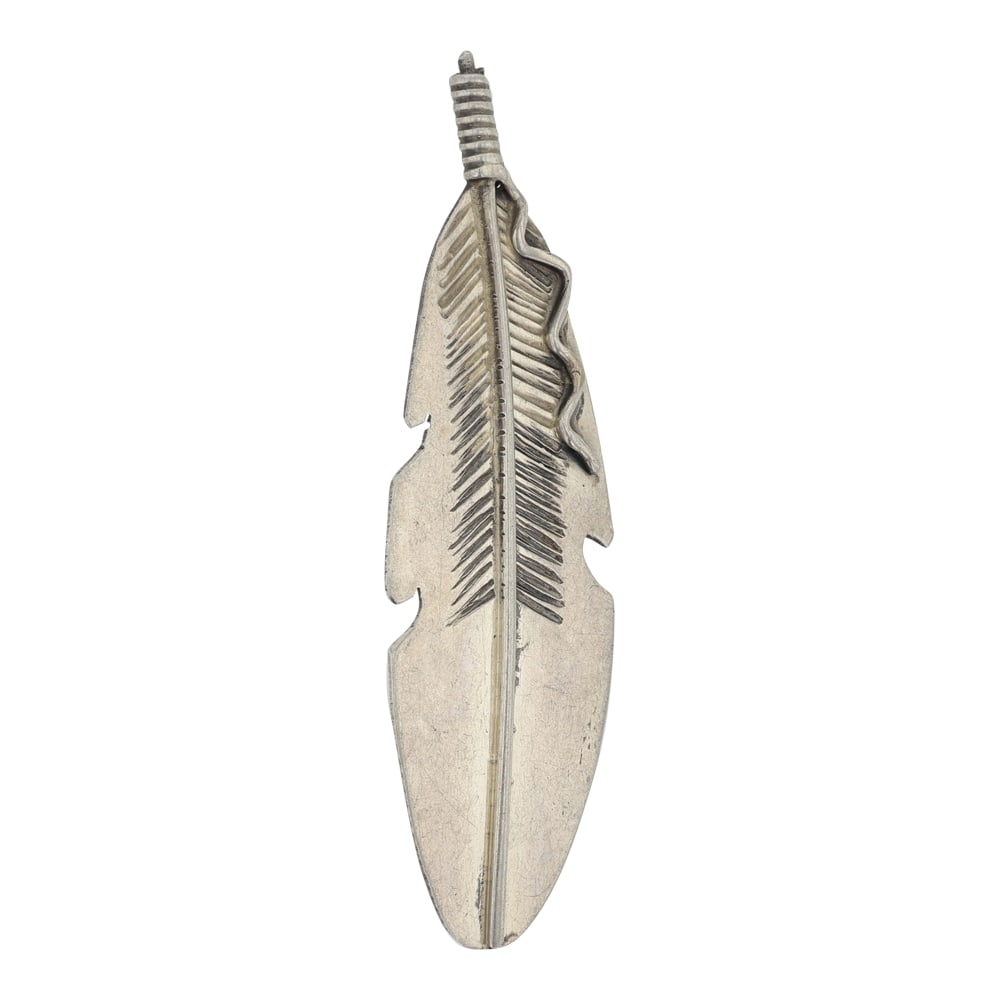 Evelyn Apachito Navajo Plain Silver Feather Pin (1 of 2)