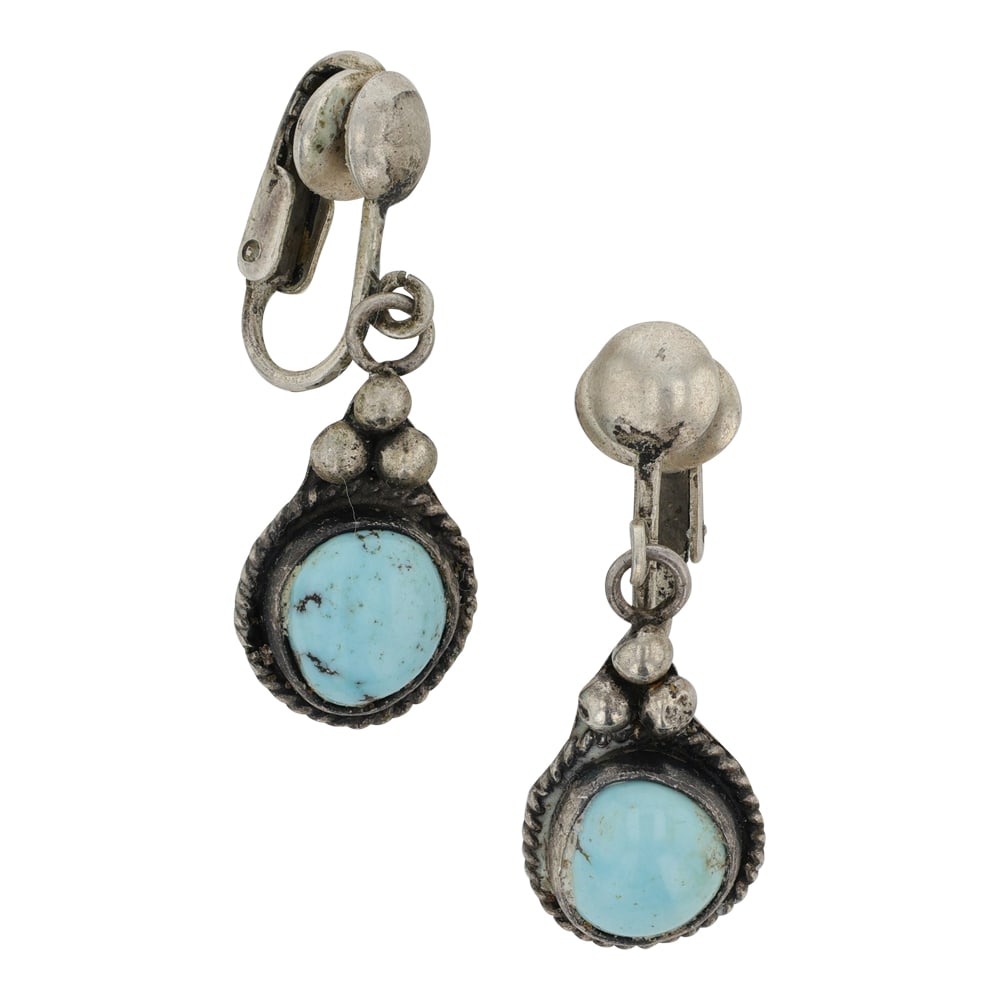 Vintage Navajo Turquoise Earrings (1 of 2)