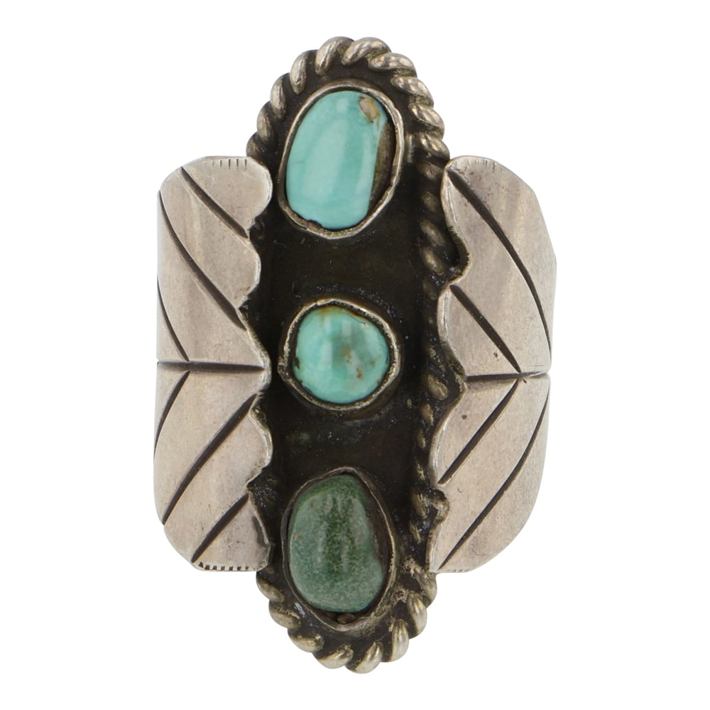 Vintage Navajo Nevada Turquoise Ring (1 of 3)
