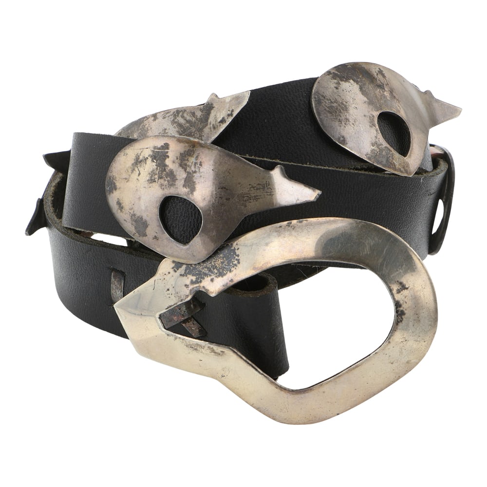 Vintage Navajo Cut out Bear Concho Belt (1 of 3)