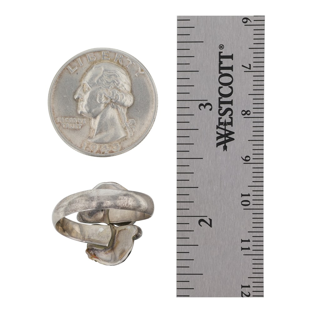 Zuni Kingman Turquoise Adjustable Ring - 3