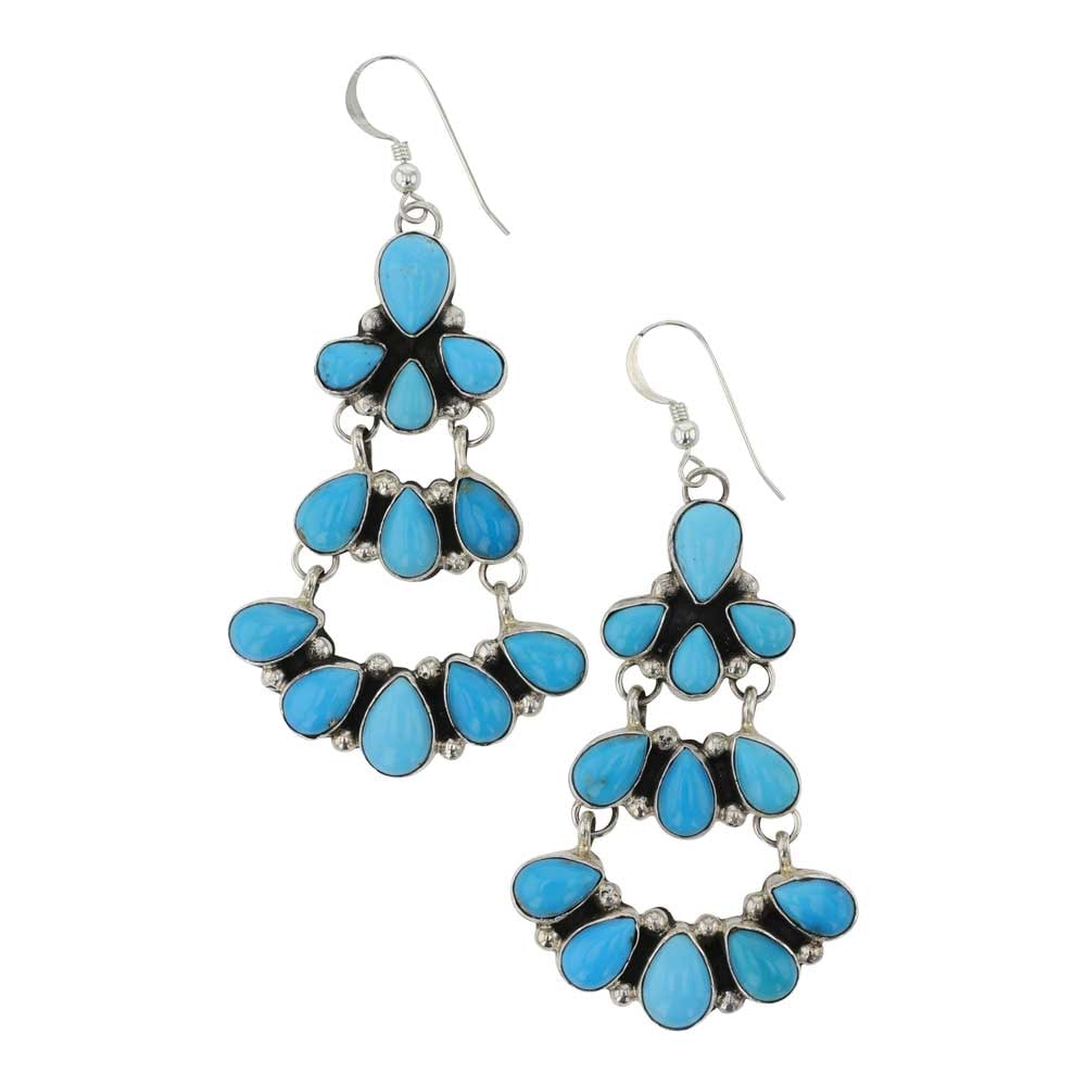 Navajo Sleeping Beauty Turquoise Chandelier Earrings (1 of 2)