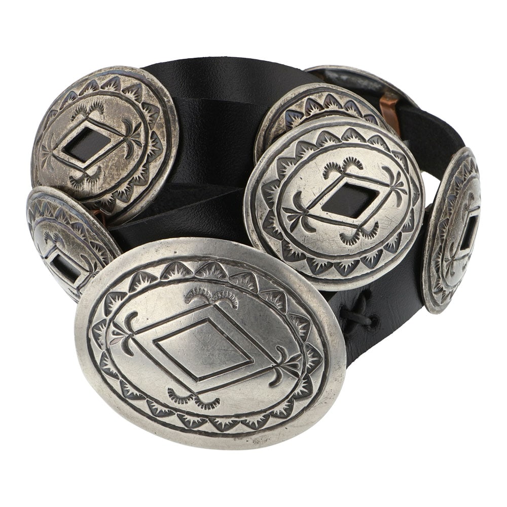 Vintage Navajo Stamp-Work Concho Belt (1 of 3)