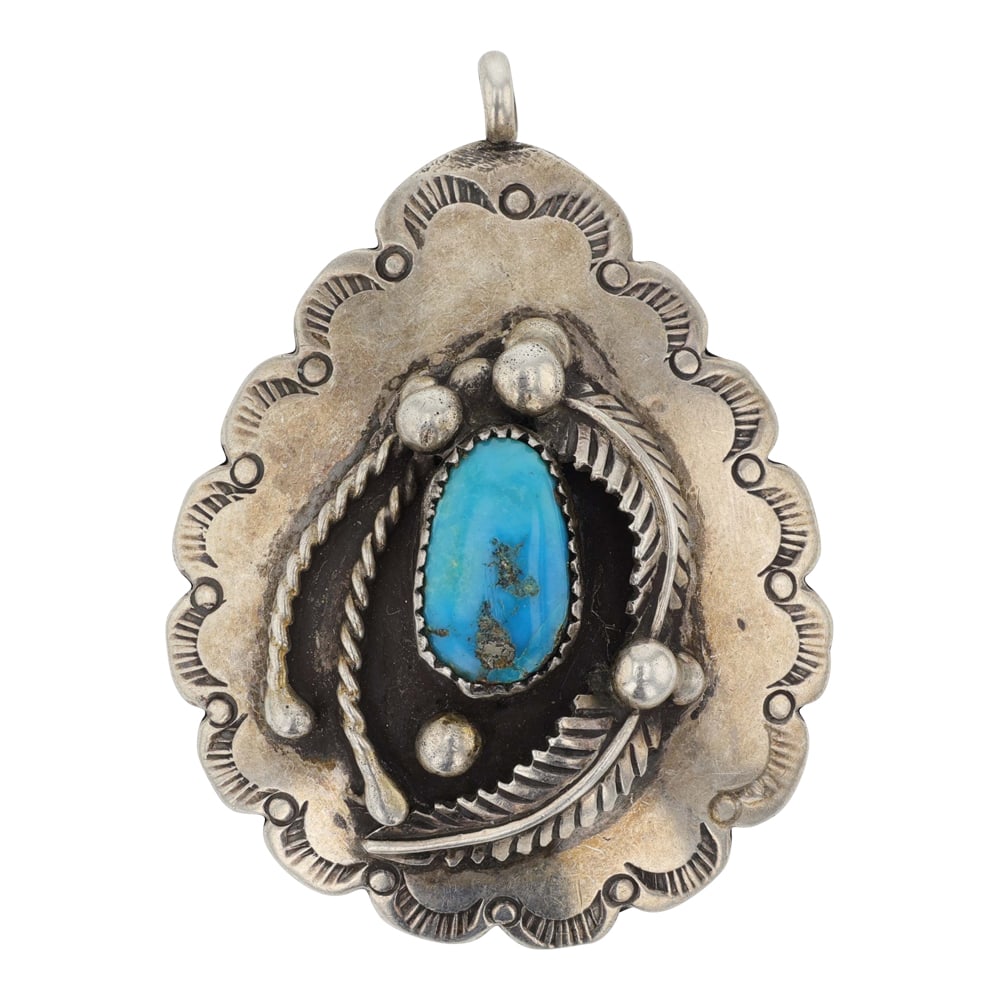 Vintage Navajo Ithaca Peak Turquoise Pendant (1 of 3)