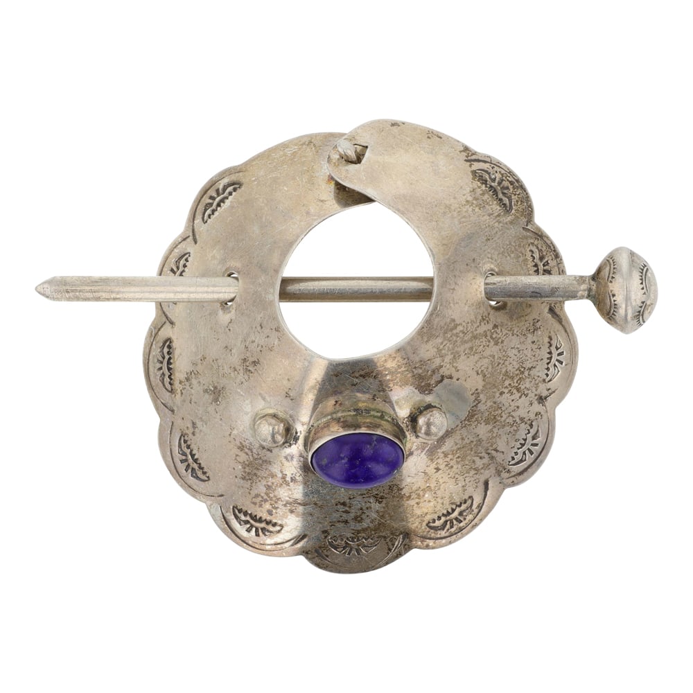 Vintage Navajo Lapis Hair Barrette: Sterling Silver | Genuine Lapis | Vintage Navajo Lapis Hair Barrette | Navajo Native American Southwest Indian Jewelry | Good (no breaks or damages) | Approximate Weight: 41 Grams | Hair Pin: 2.75 x 2