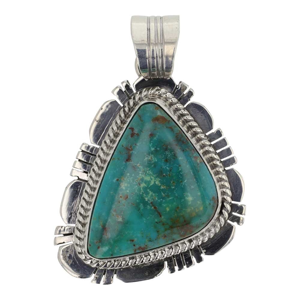 Will Denetdale Navajo Pilot Mointian Turquoise Pendant (1 of 2)