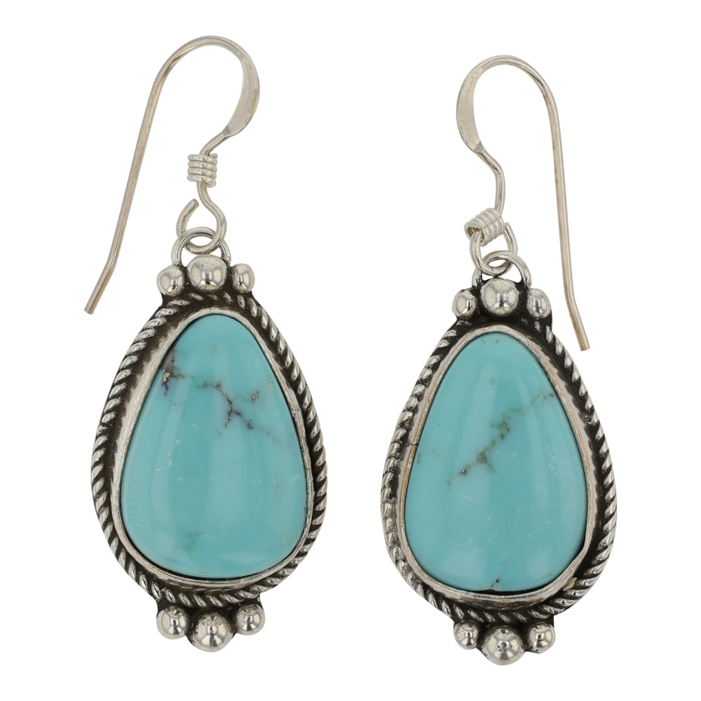 Lee Sandoval Navajo Campitos Turquoise Earrings (1 of 2)