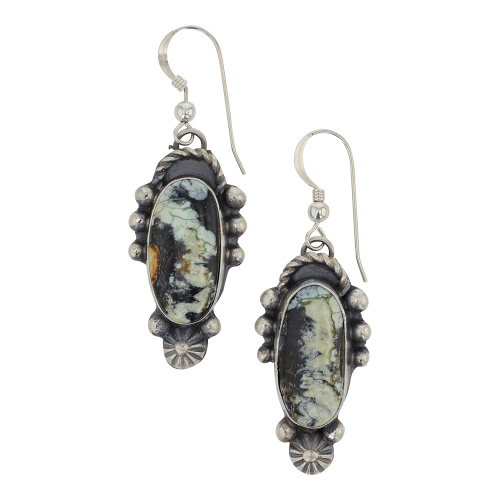 Navajo New Landers Chalcociderite Earrings (1 of 2)