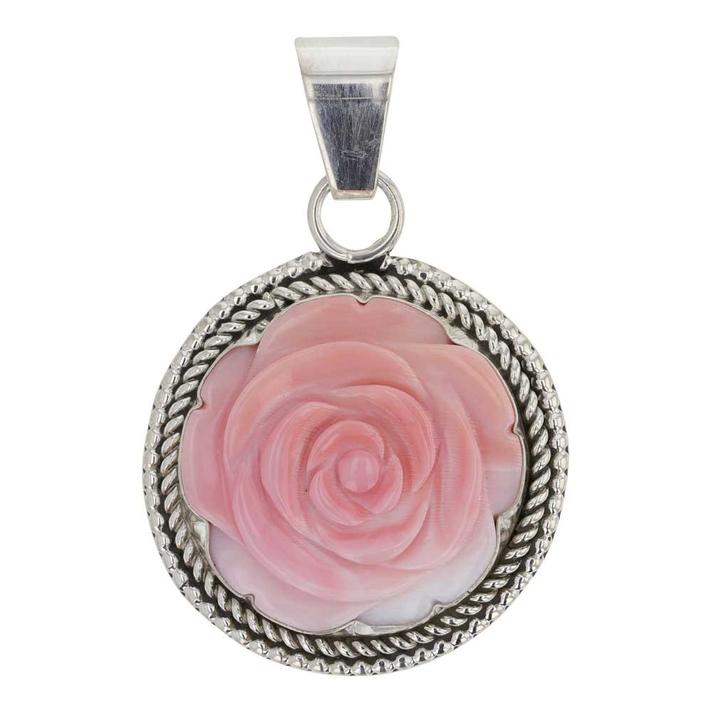 Chris Charley Navajo Pink Conch Flower Ring: Sterling Silver | Genuine Pink Conch | Chris Charley Navajo Pink Conch Flower Ring | Navajo Native American Southwest Indian Jewelry | Good (no breaks or damages) | Approximate Weight: 10 Grams | Pend
