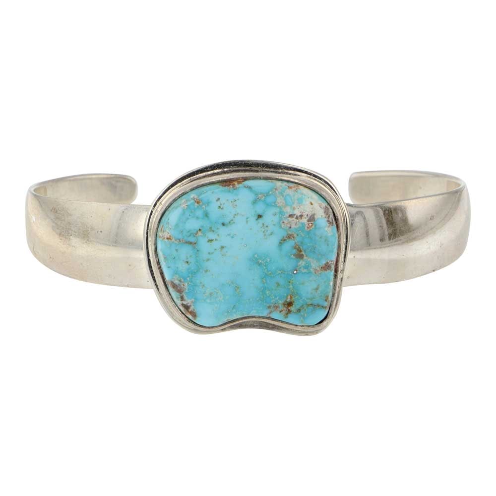 Wilson Padilla Navajo Royston Turquoise Cuff Bracelet: Sterling Silver | Gneuine Royston Turquoise | Wilson Padilla Navajo Royston Turquoise Cuff Bracelet | Navajo Native American Southwest Indian Jewelry | Good (no breaks or damages) | Approximate Weight