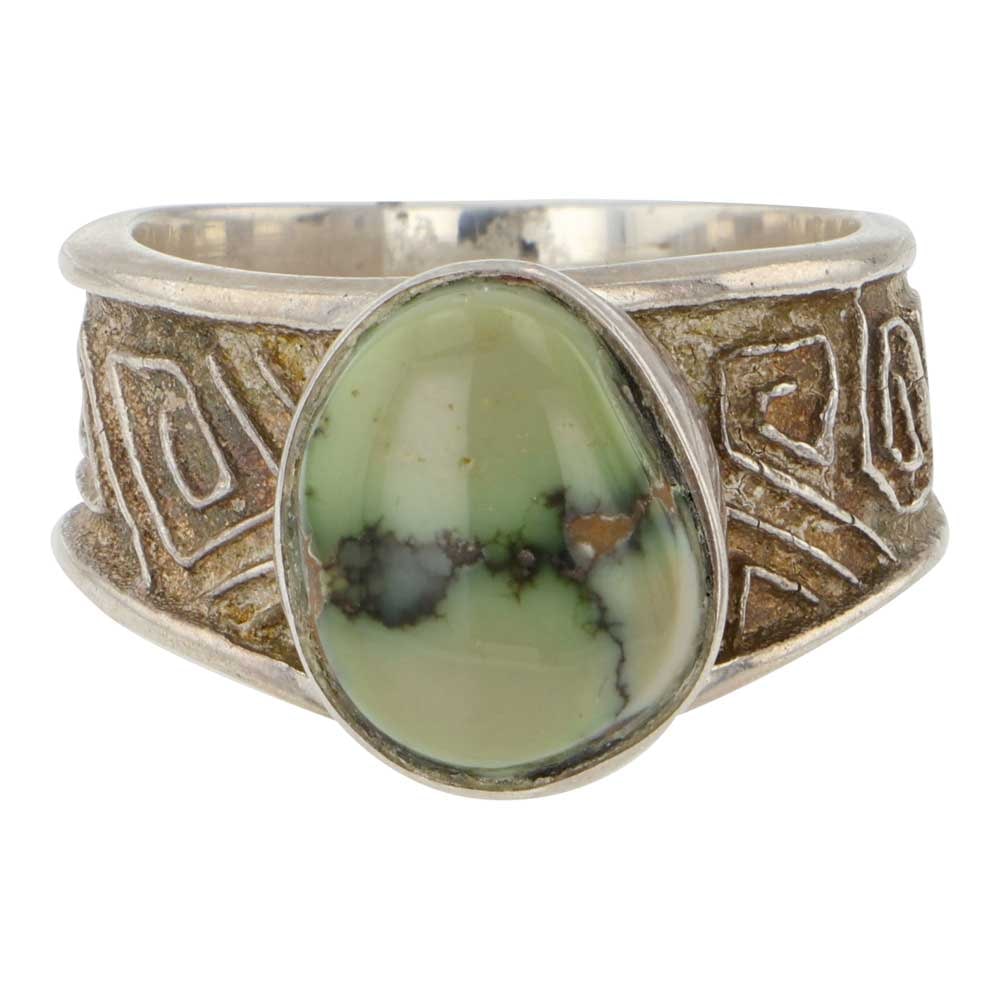 Navajo Tufa Cast Pixie Turuqoise Ring (1 of 4)