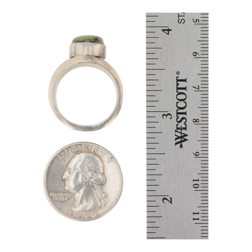 Navajo Tufa Cast Pixie Turuqoise Ring - 3