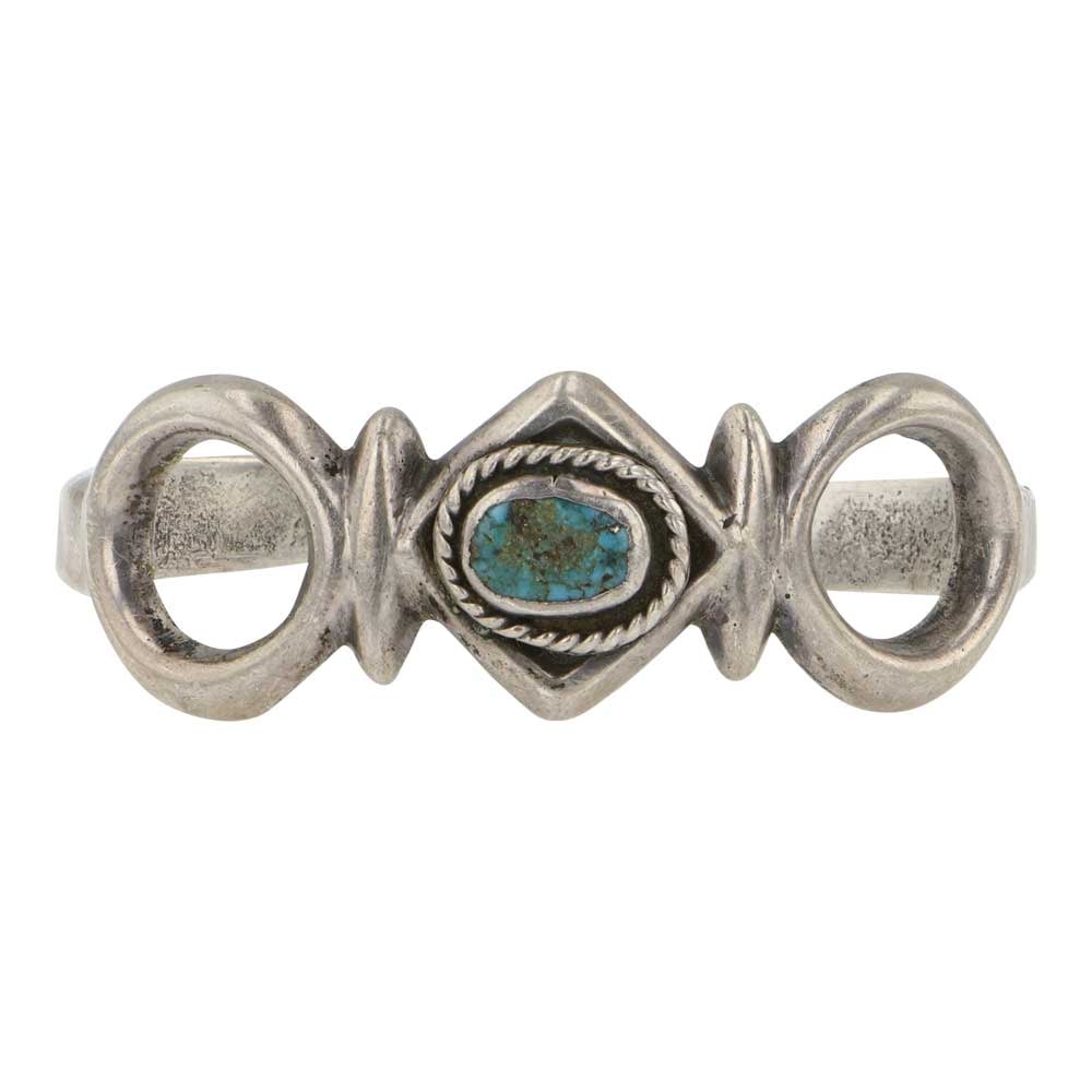 Vintage Navajo Nevada Turquoise Sandcast Bracelet: Sterling Silver | Genuine Nevada Turquoise | Vintage Navajo Nevada Turquoise Sandcast Bracelet | Navajo Native American Southwest Indian Jewelry | Good (no breaks or damages) | Approximate Weight: 32 
