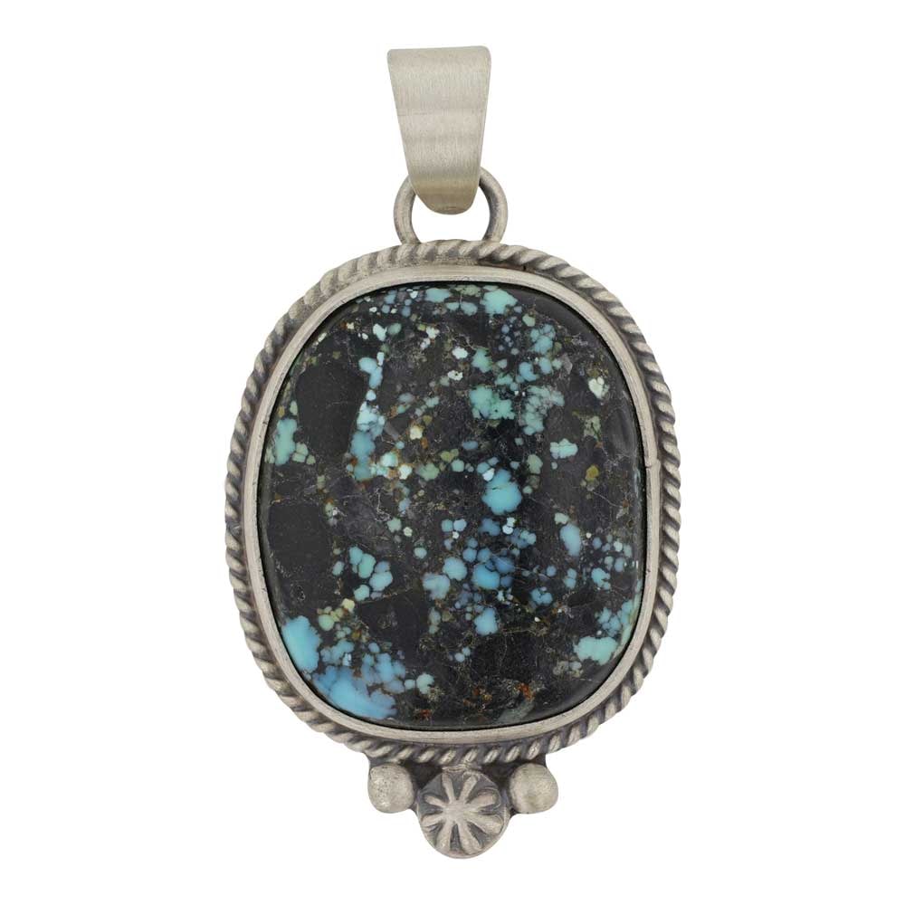 Burt Francisco Navajo Carico lake Turquoise Pendant (1 of 2)